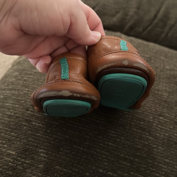 Tieks Chesnut Brown Leather Women's Shoes well loved sz 7 - Picture 2 of 2